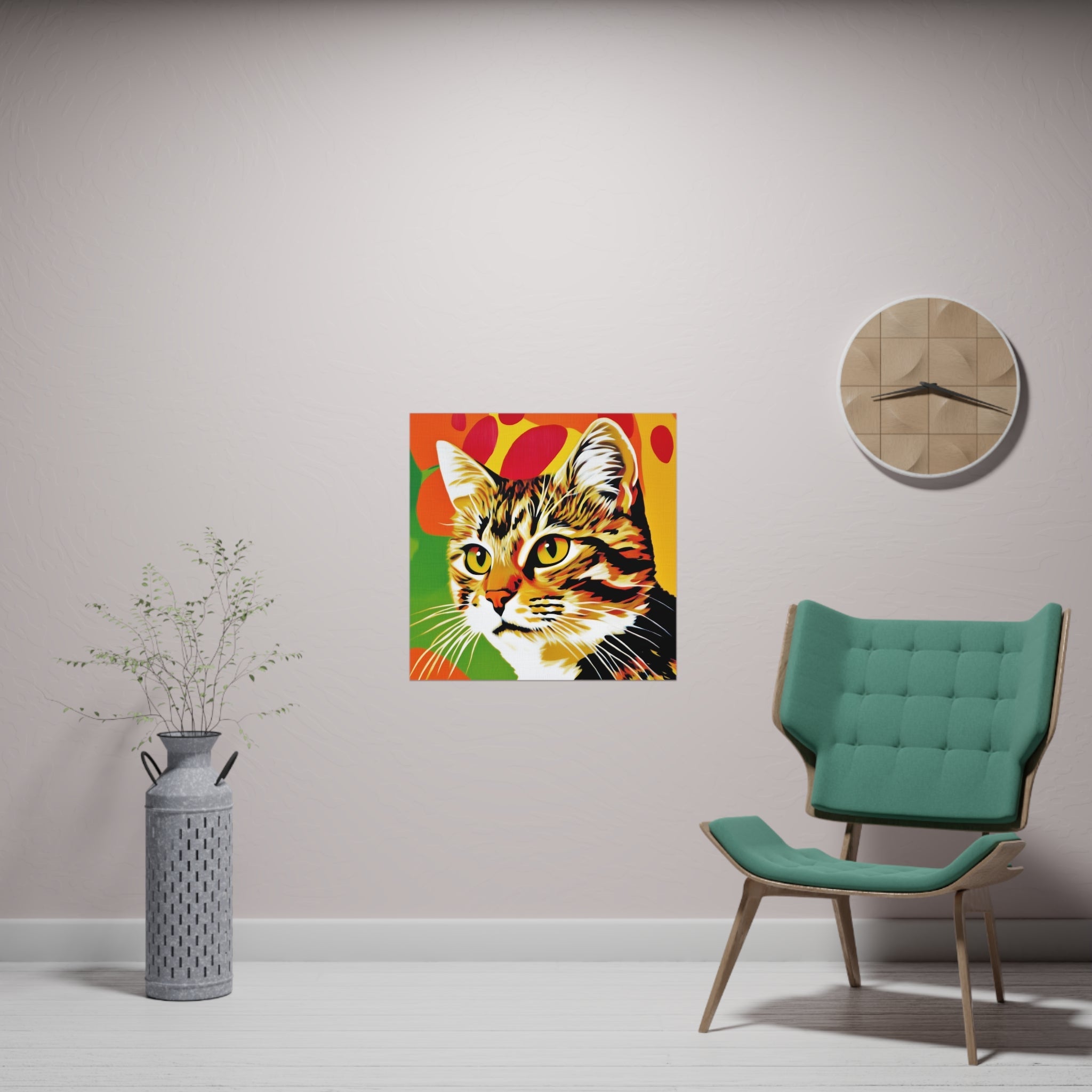 Tabby Cat Pop Art Print - Colorful Animal Poster Poster - Blululi