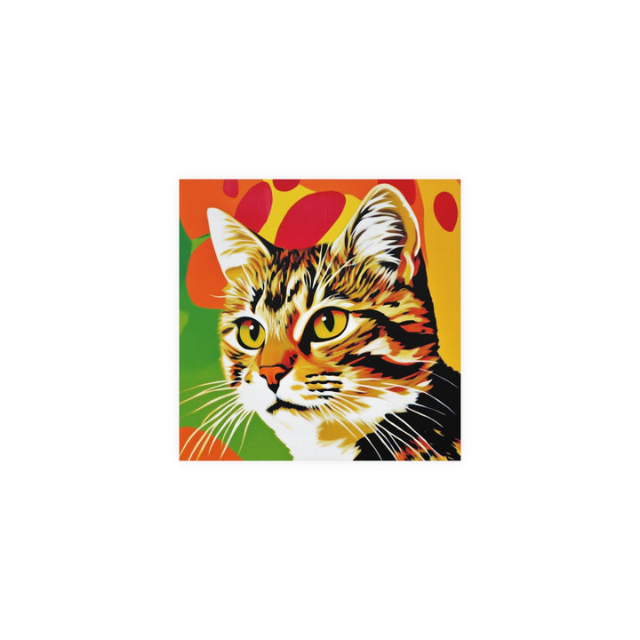 Tabby Cat Pop Art Print - Colorful Animal Poster Poster - Blululi