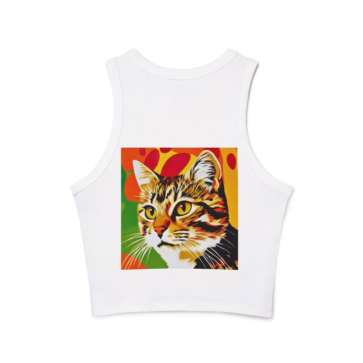 Tabby Cat Pop Art Tank Top - Colorful Animal Design Tank Top - Blululi