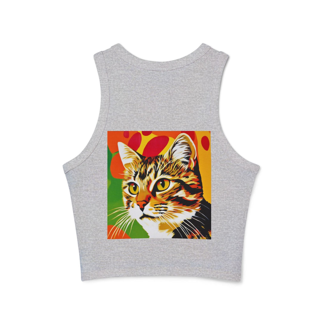 Tabby Cat Pop Art Tank Top - Colorful Animal Design Tank Top - Blululi