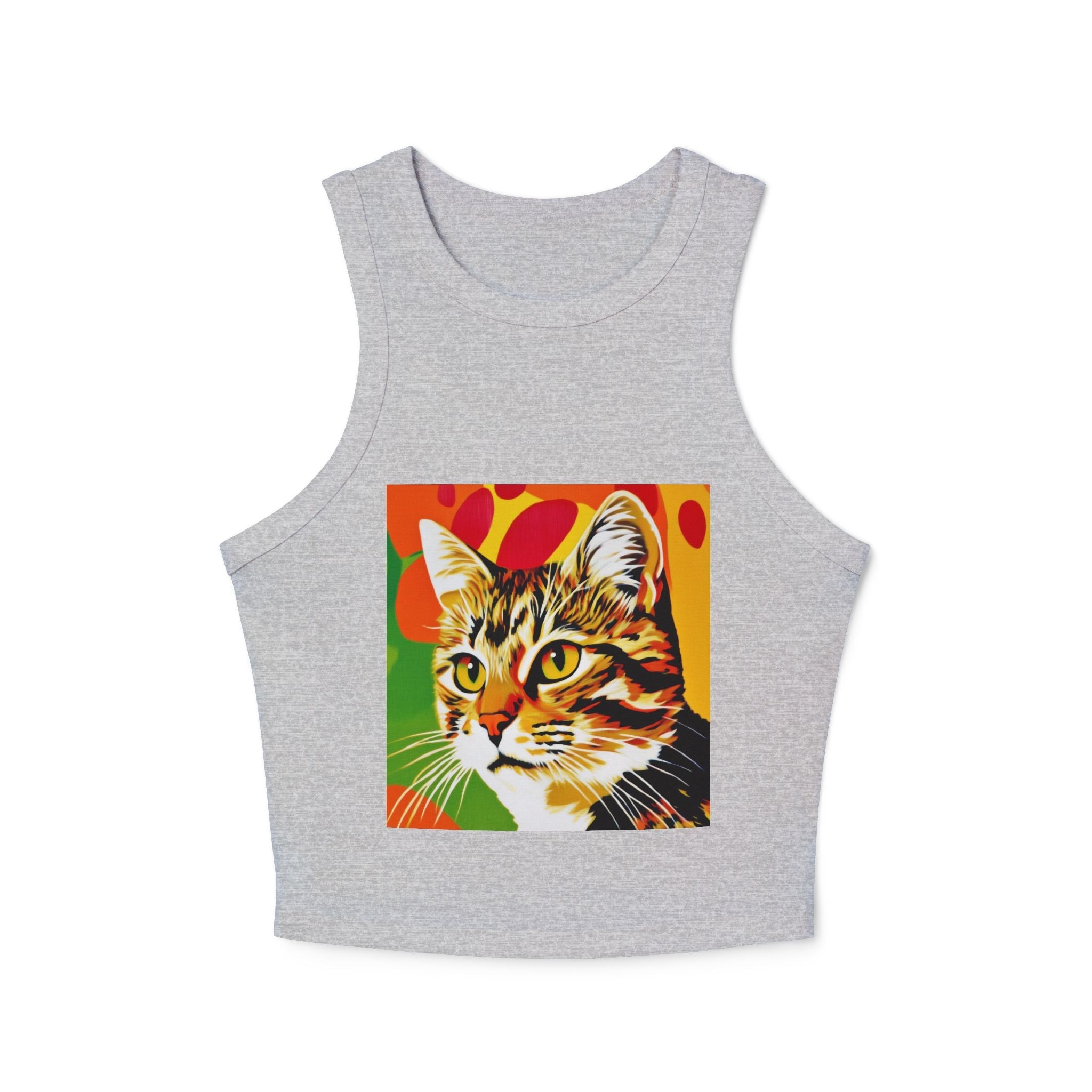 Tabby Cat Pop Art Tank Top - Colorful Animal Design Tank Top - Blululi