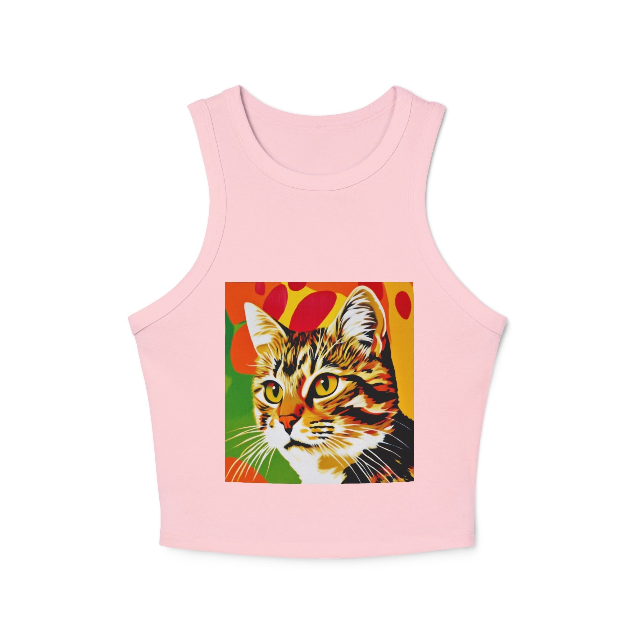 Tabby Cat Pop Art Tank Top - Colorful Animal Design Tank Top - Blululi