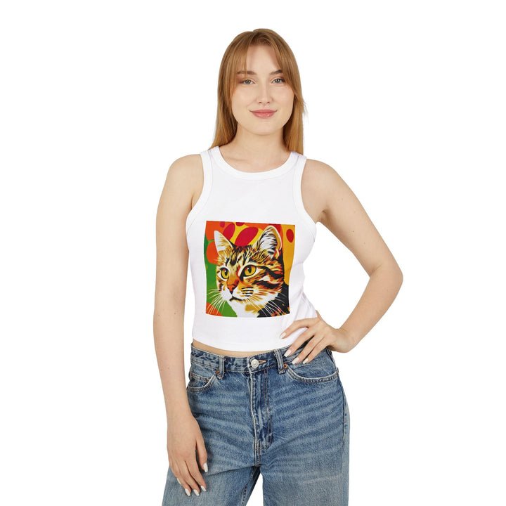 Tabby Cat Pop Art Tank Top - Colorful Animal Design Tank Top - Blululi