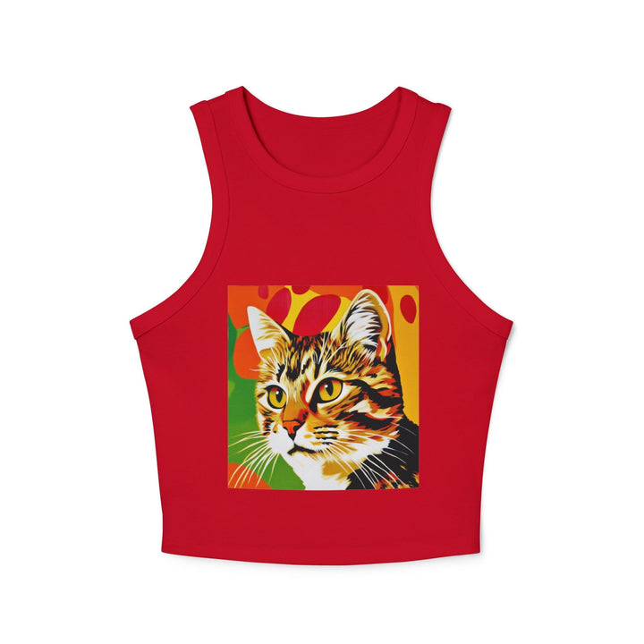 Tabby Cat Pop Art Tank Top - Colorful Animal Design Tank Top - Blululi