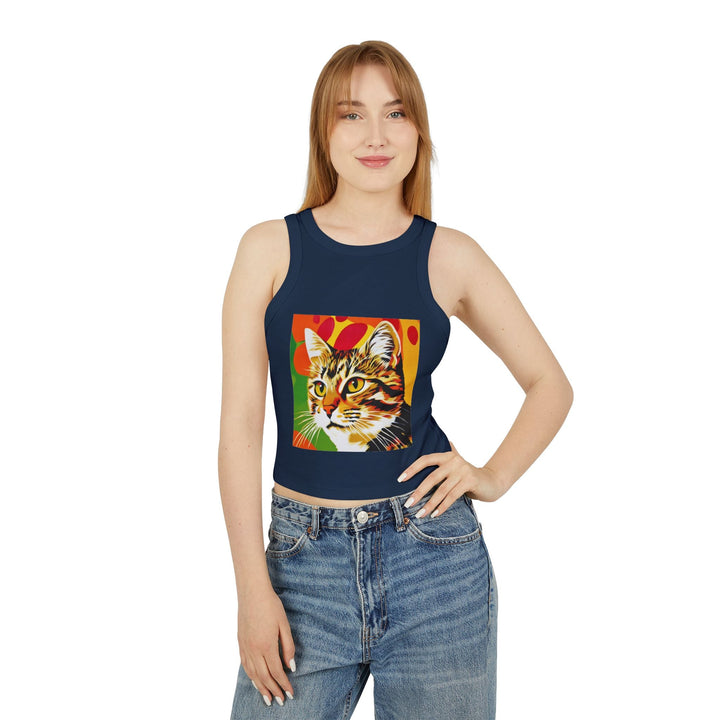 Tabby Cat Pop Art Tank Top - Colorful Animal Design Tank Top - Blululi