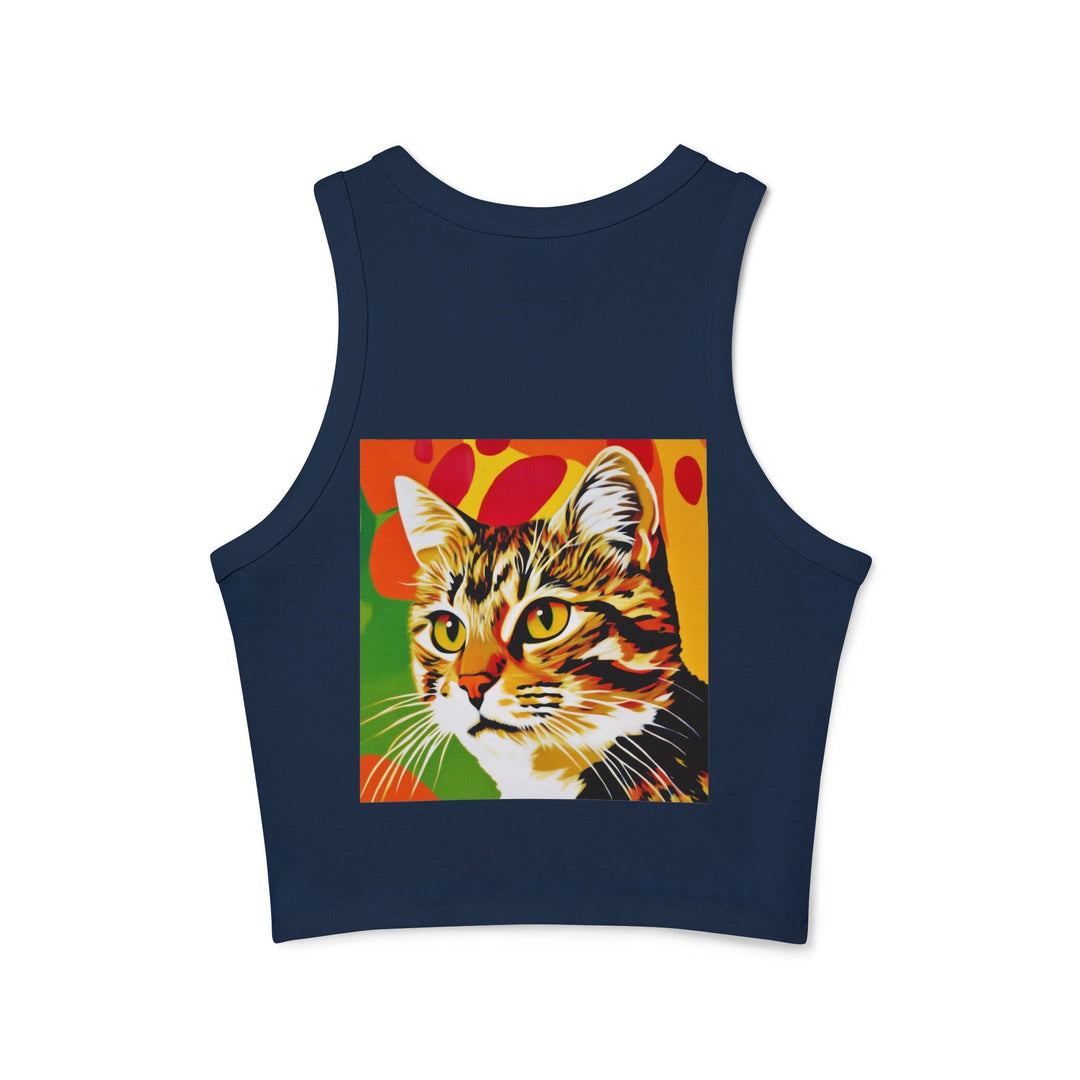 Tabby Cat Pop Art Tank Top - Colorful Animal Design Tank Top - Blululi