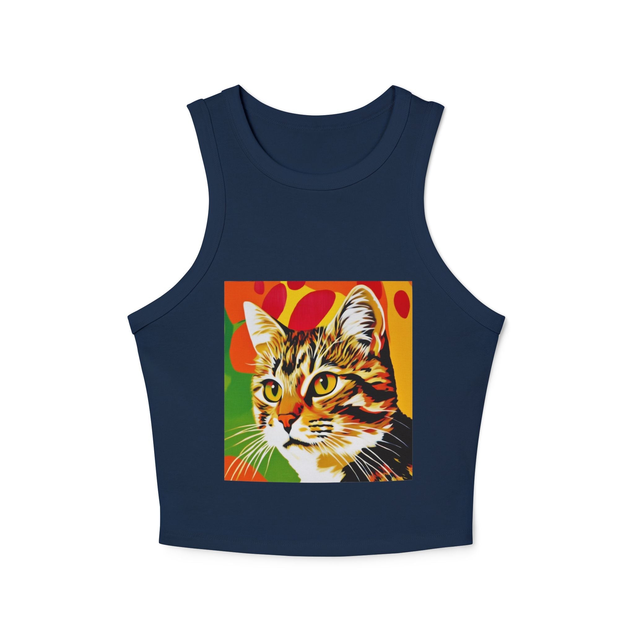 Tabby Cat Pop Art Tank Top - Colorful Animal Design Tank Top - Blululi