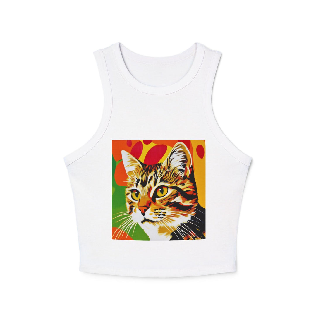 Tabby Cat Pop Art Tank Top - Colorful Animal Design Tank Top - Blululi