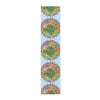 Table Runner with Mandala Art Drawn by Hand - Light Blue (Cotton, Poly) - Blululi