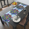 Table Runner with Mandala Art Drawn by Hand - Light Blue (Cotton, Poly) - Blululi