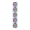 Table Runner with Mandala Art Drawn by Hand - Light Blue (Cotton, Poly) - Blululi