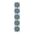 Table Runner with Mandala Art Drawn by Hand - Light Blue (Cotton, Poly) - Blululi