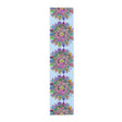 Table Runner with Mandala Art Drawn by Hand - Light Blue (Cotton, Poly) - Blululi