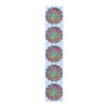 Table Runner with Mandala Art Drawn by Hand - Light Blue (Cotton, Poly) - Blululi