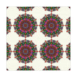 Tablecloth with Mandala Art Drawn by Hand, Ivory, Square - Blululi