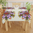 Tablecloth with Mandala Art Drawn by Hand, Ivory, Square - Blululi