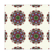Tablecloth with Mandala Art Drawn by Hand, Ivory, Square - Blululi