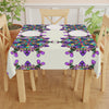 Tablecloth with Mandala Art Drawn by Hand, Ivory, Square - Blululi