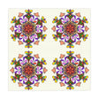 Tablecloth with Mandala Art Drawn by Hand, Ivory, Square - Blululi