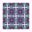 Tablecloth with Mandala Art Drawn by Hand, Ivory, Square - Blululi