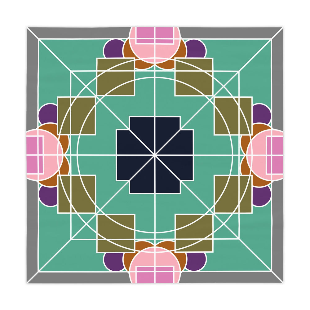 Tablecloth with Original Fine Art Drawn by Hand, Square - Blululi