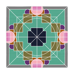 Tablecloth with Original Fine Art Drawn by Hand, Square - Blululi