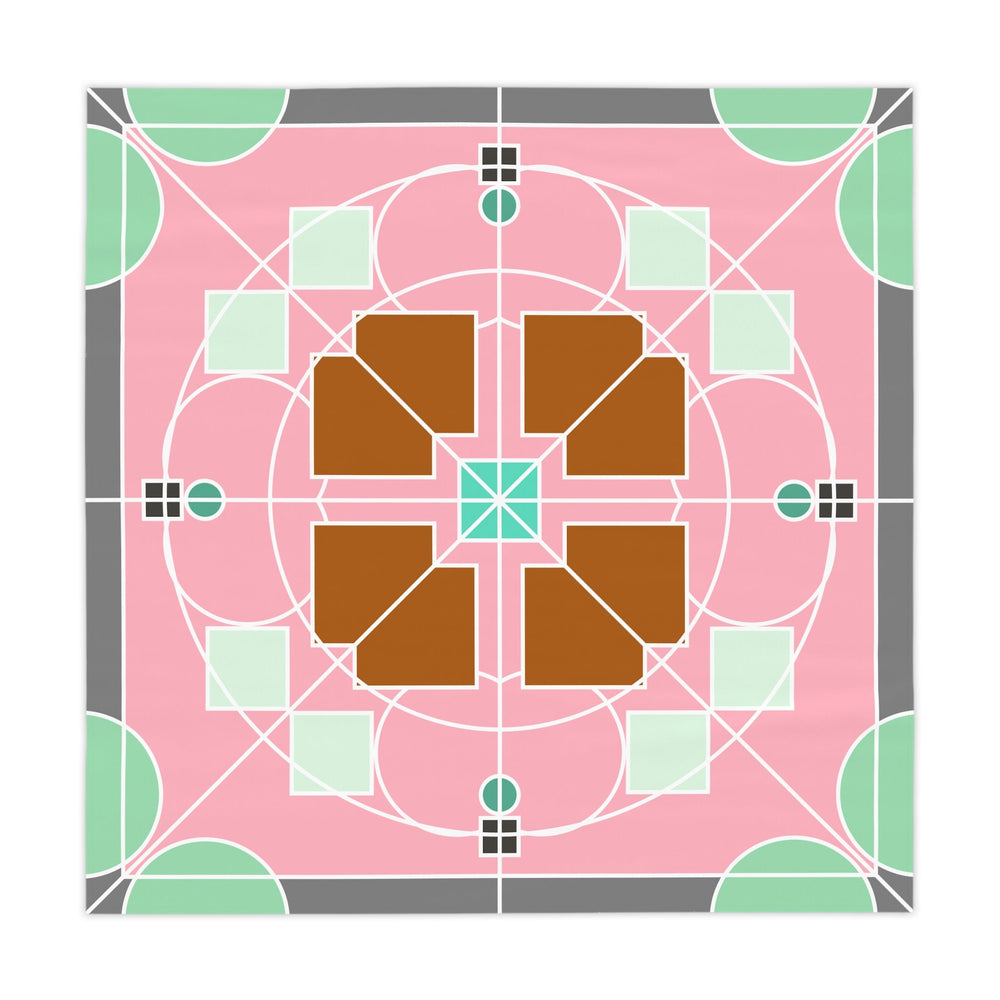 Tablecloth with Original Fine Art Drawn by Hand, Square - Blululi