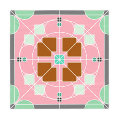 Tablecloth with Original Fine Art Drawn by Hand, Square - Blululi