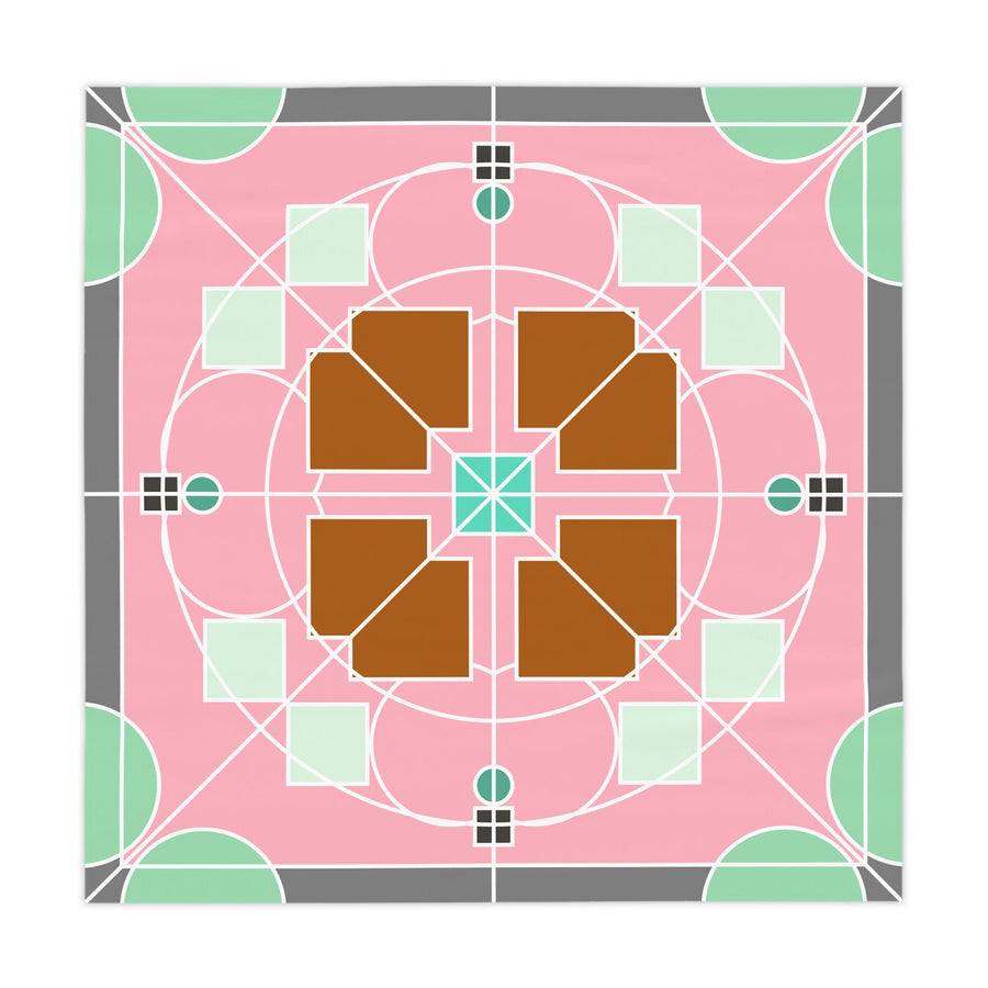 Tablecloth with Original Fine Art Drawn by Hand, Square - Blululi
