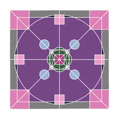 Tablecloth with Original Fine Art Drawn by Hand, Square - Blululi