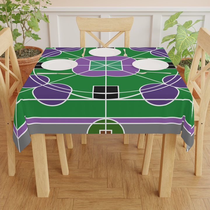 Tablecloth with Original Fine Art Drawn by Hand, Square - Blululi