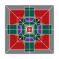 Tablecloth with Original Fine Art Drawn by Hand, Square - Blululi