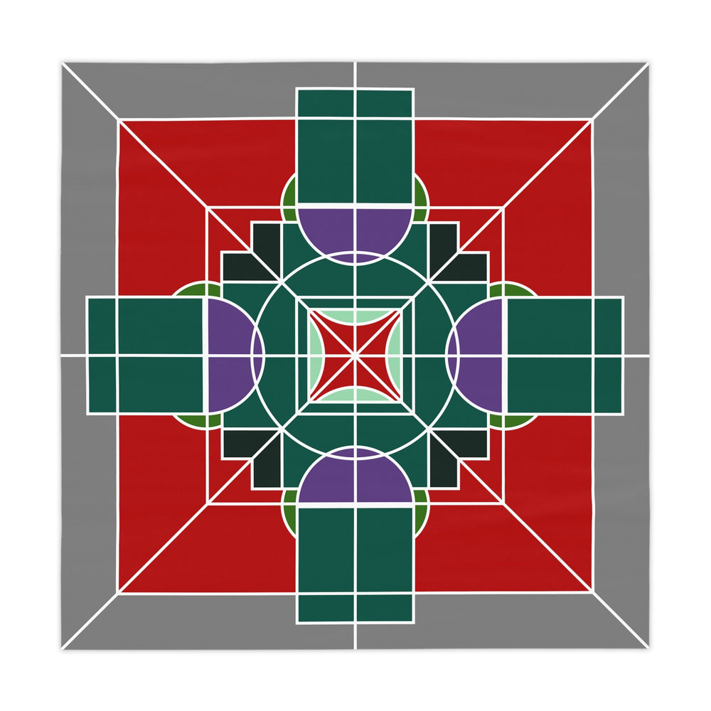 Tablecloth with Original Fine Art Drawn by Hand, Square - Blululi