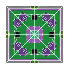 Tablecloth with Original Fine Art Drawn by Hand, Square - Blululi