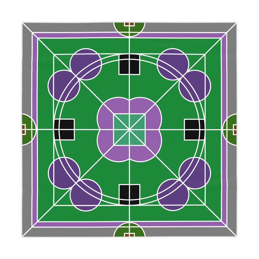 Tablecloth with Original Fine Art Drawn by Hand, Square - Blululi