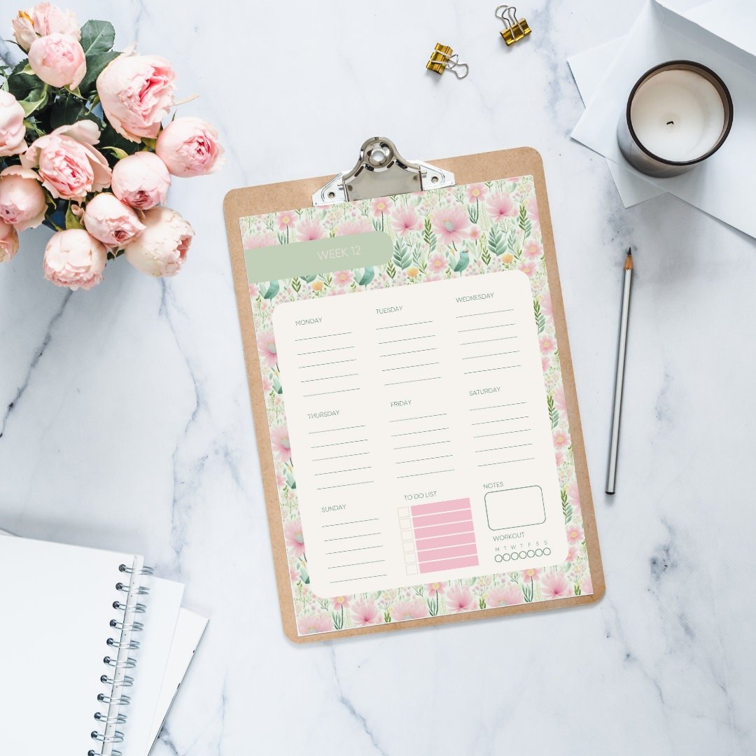 Task Management 2024: Seasonal Planner - Printable PDF digital download - Blululi