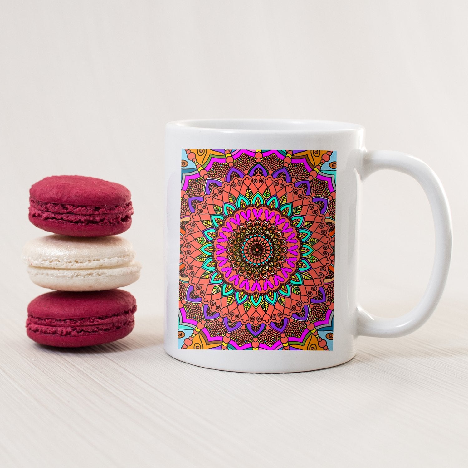 Tazza Mandala Art Ceramic Mug - Perfect for Coffee & Te - Blululi