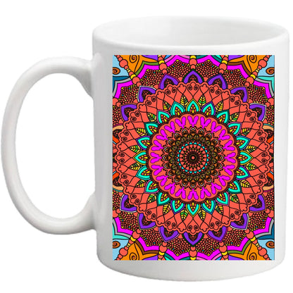 Tazza Mandala Art Ceramic Mug - Perfect for Coffee & Te - Blululi