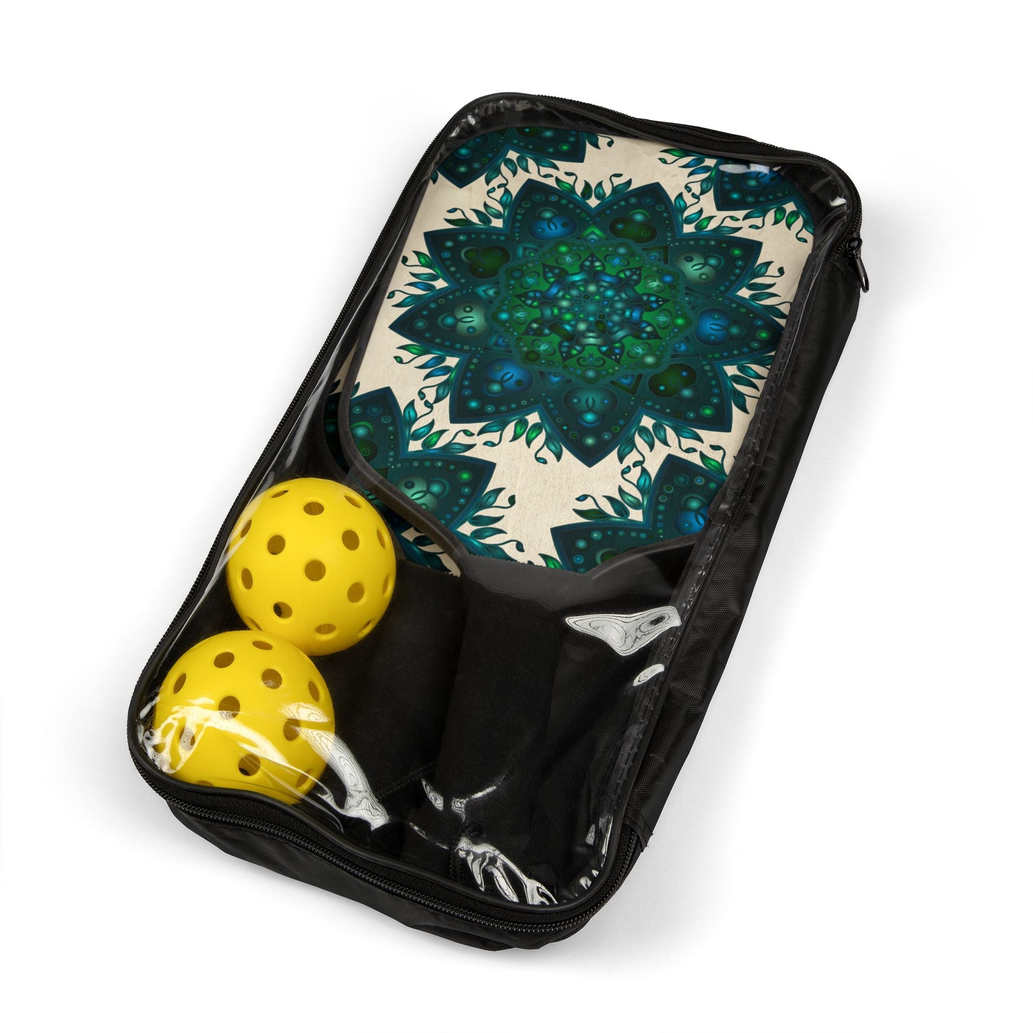 Teal & Green Mandala Pickleball Kit Accessories - Blululi