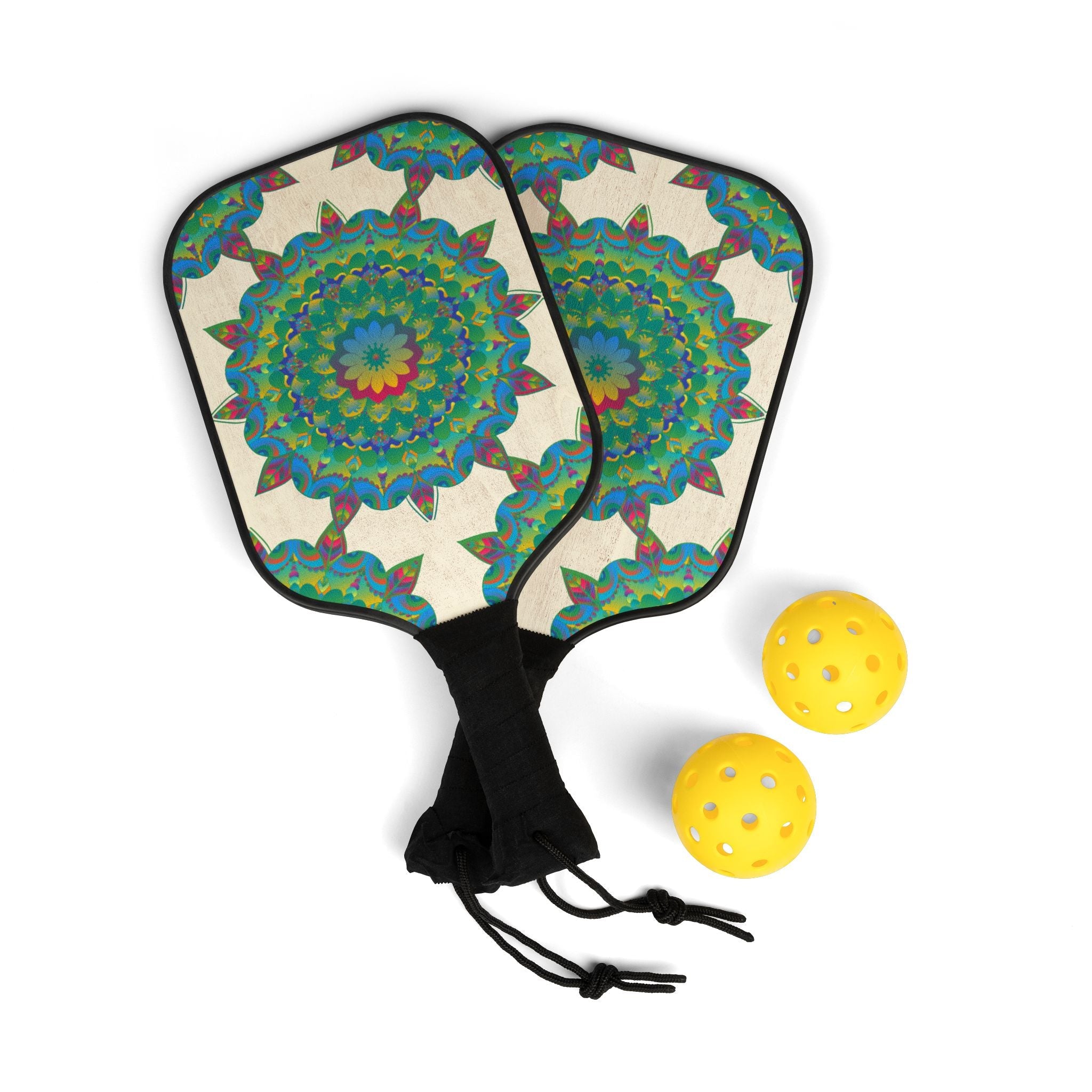 Teal Mandala Pickleball Kit Accessories - Blululi