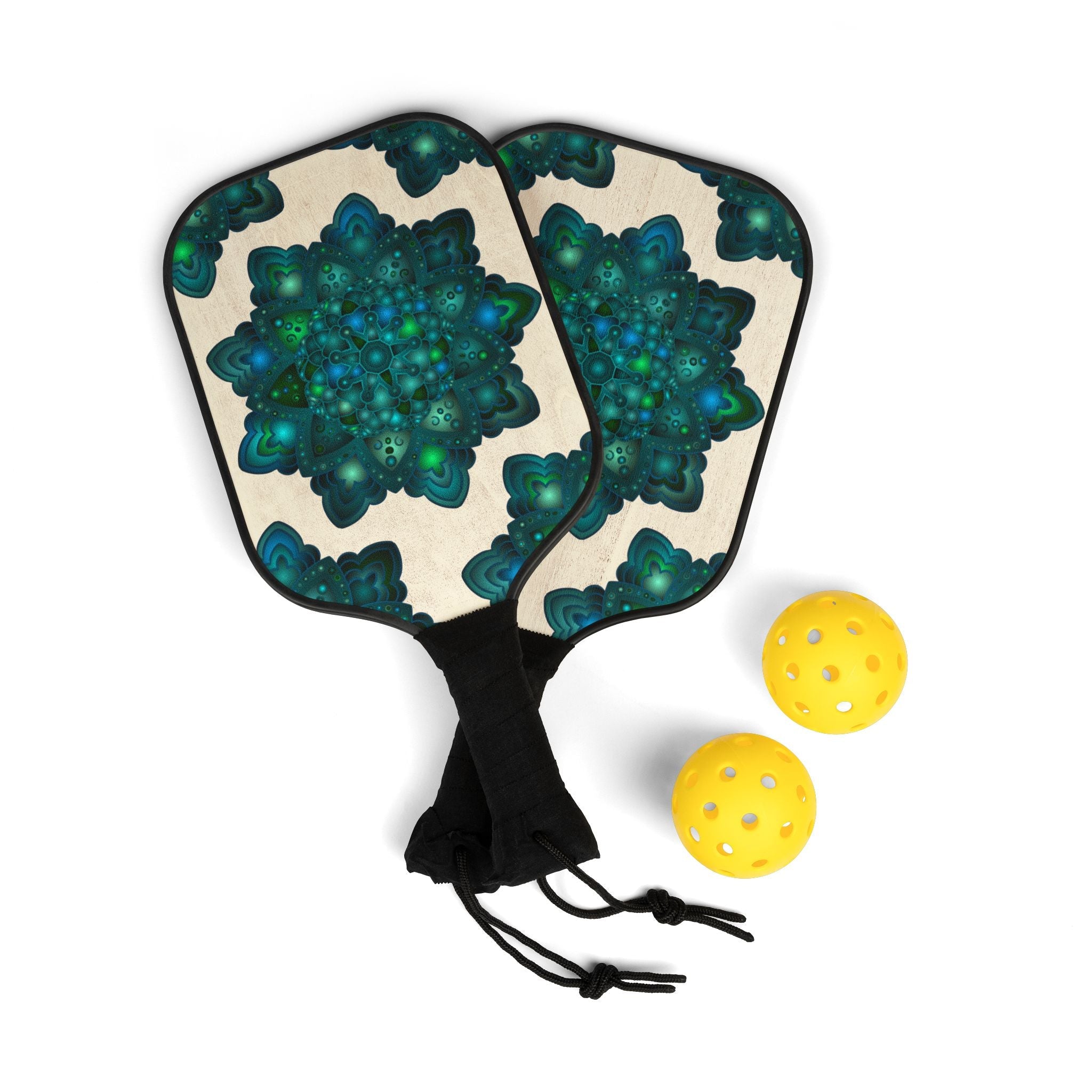 Teal Mandala Pickleball Kit Accessories - Blululi