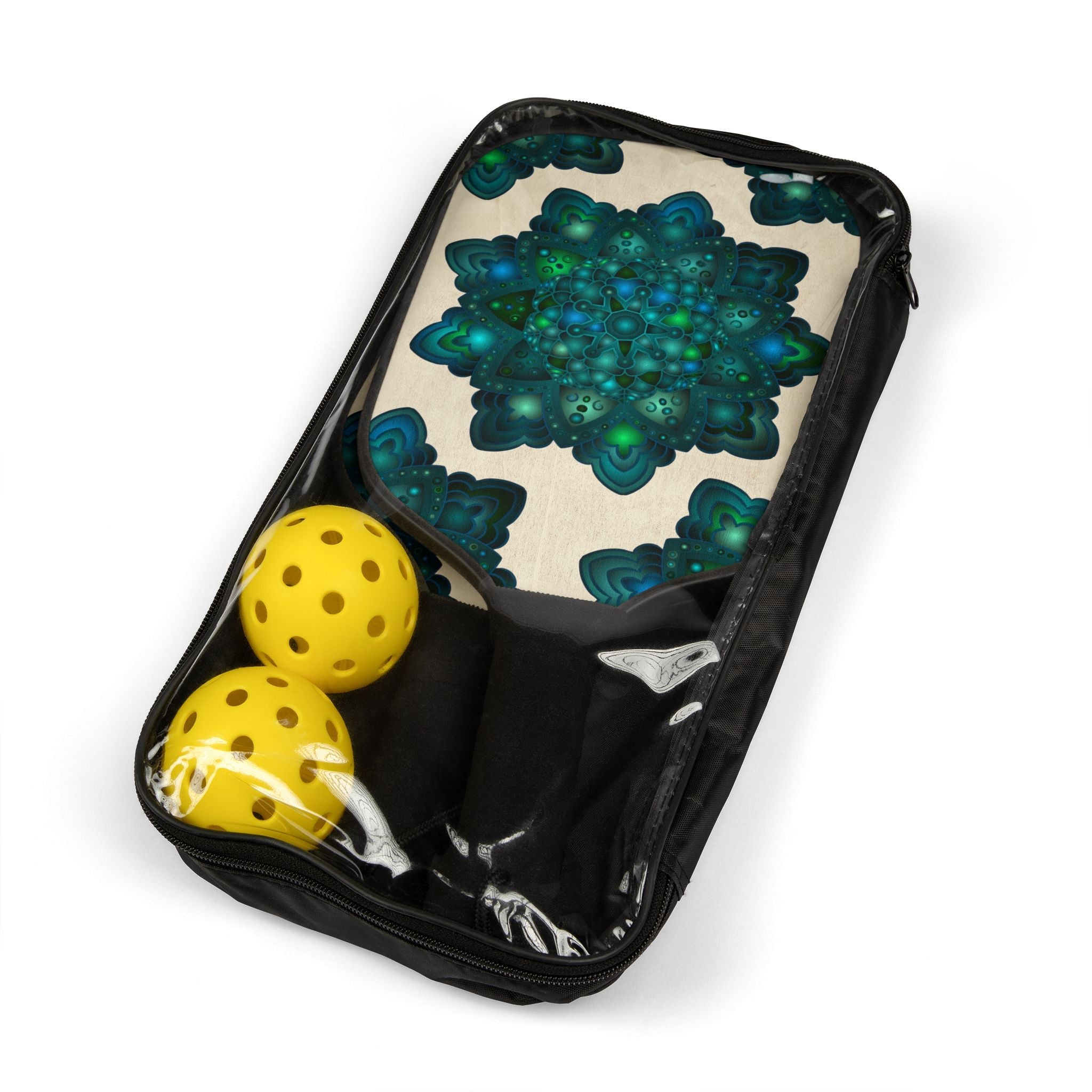 Teal Mandala Pickleball Kit Accessories - Blululi