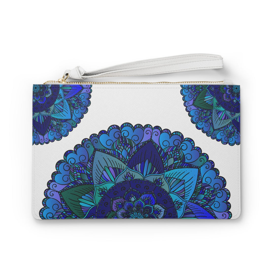 Teal Purple Mandala Clutch Bag Bags - Blululi