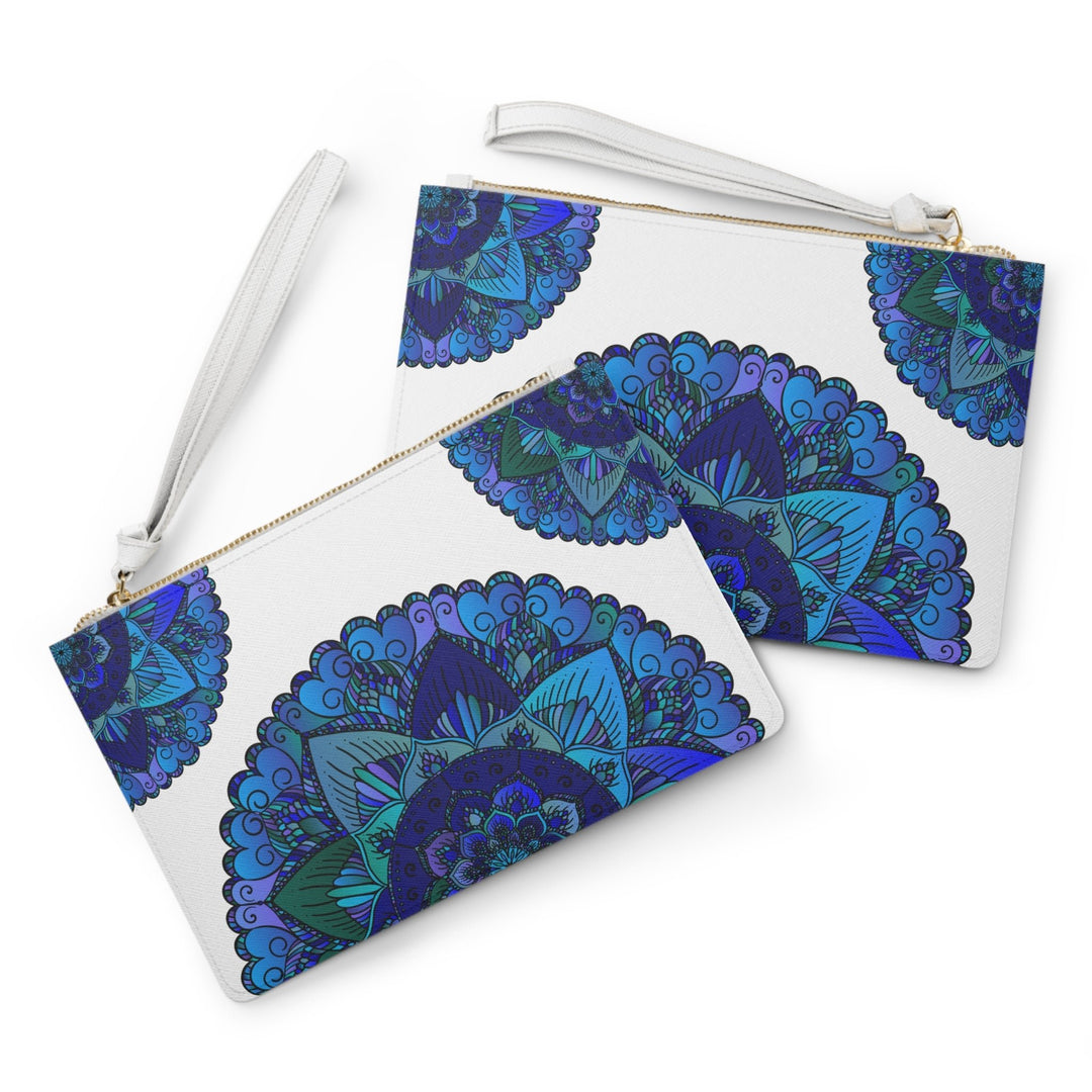 Teal Purple Mandala Clutch Bag Bags - Blululi