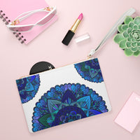Teal Purple Mandala Clutch Bag Bags - Blululi