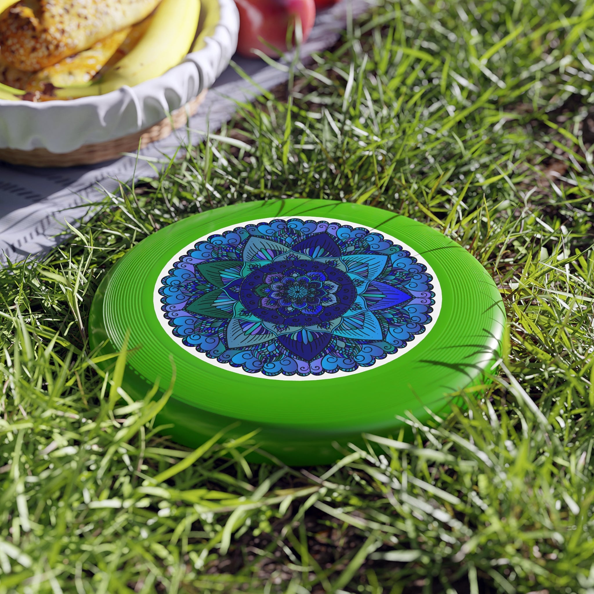 Teal & Purple Mandala Frisbee Disc Accessories - Blululi