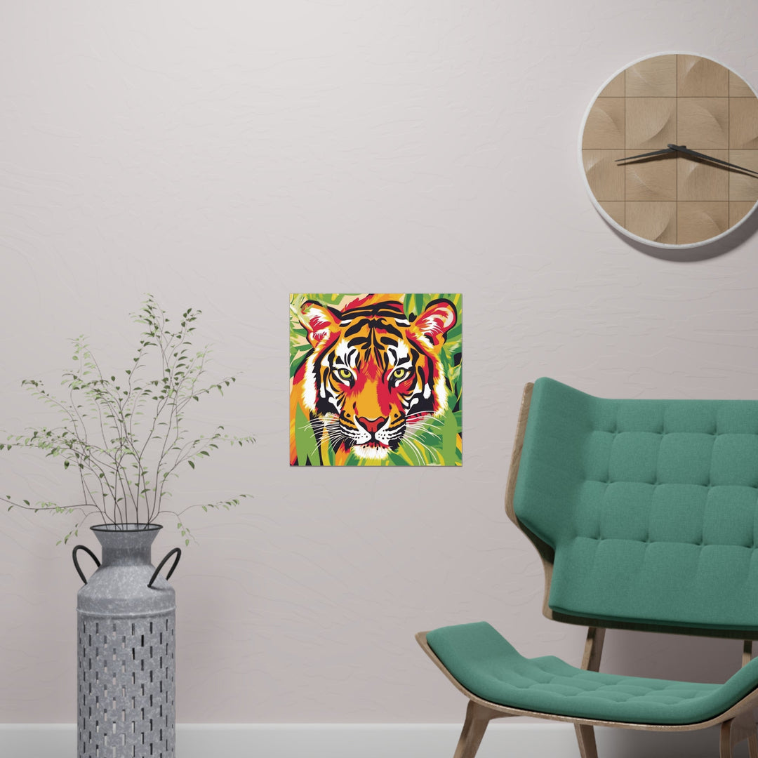 Tiger Face Art Print - Savanna Animal Poster Poster - Blululi