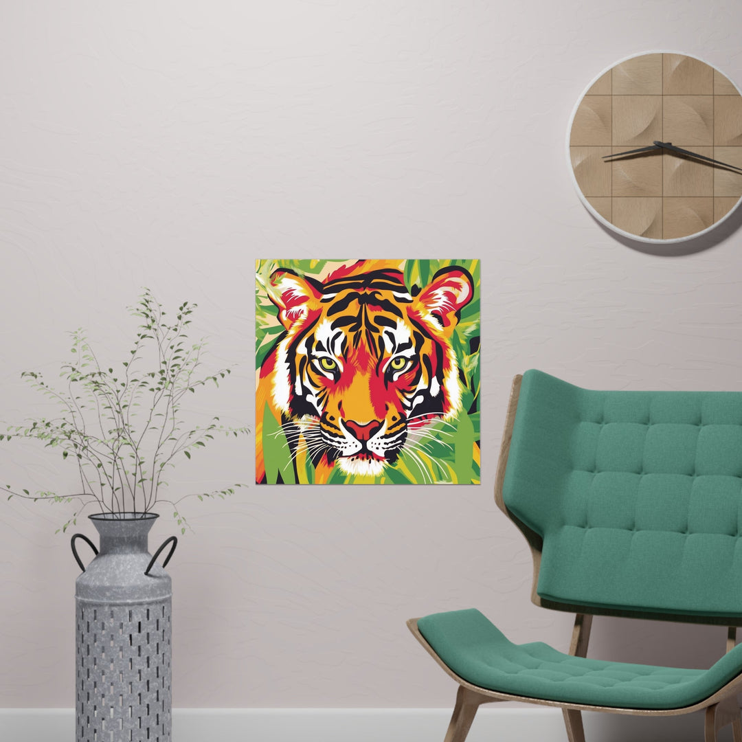 Tiger Face Art Print - Savanna Animal Poster Poster - Blululi