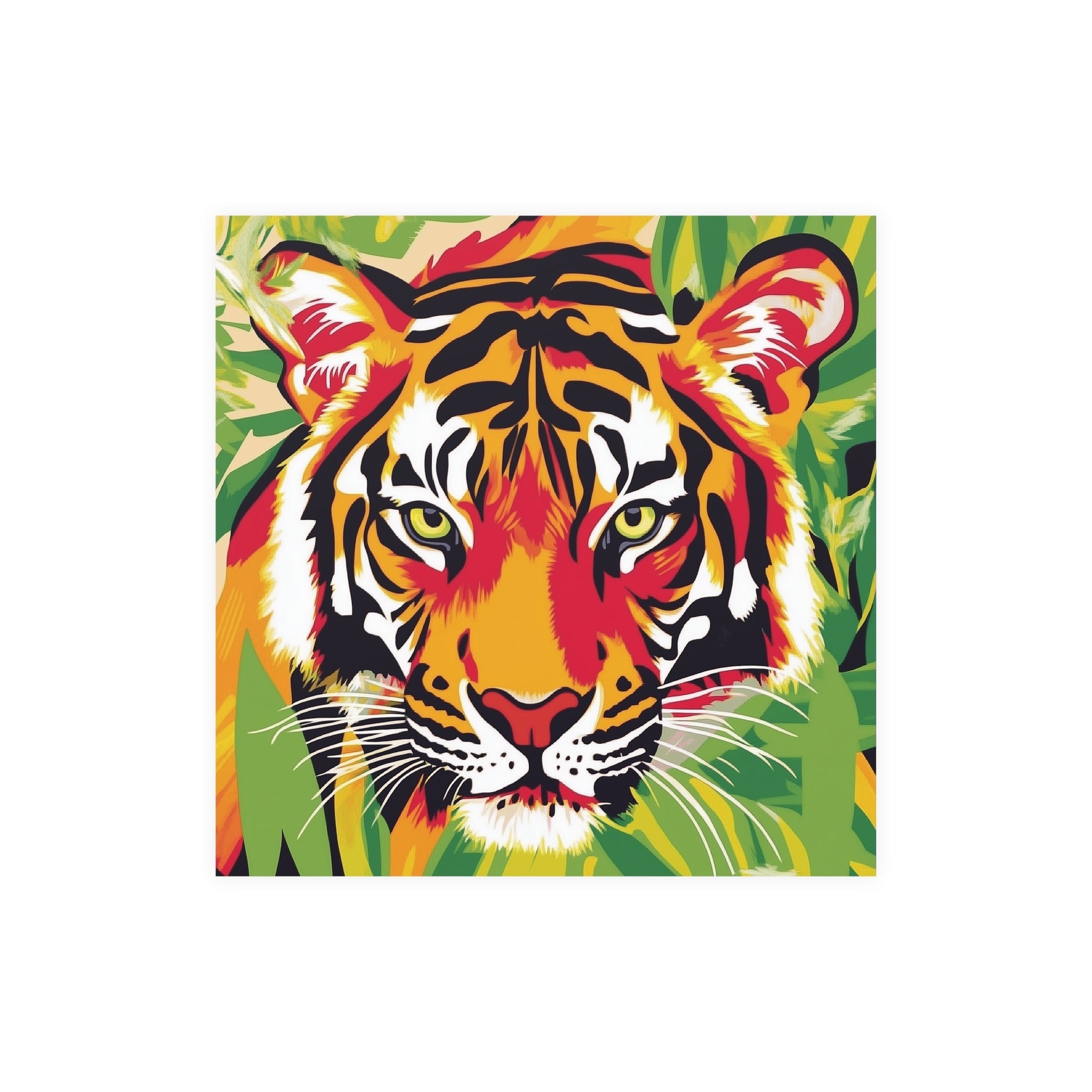 Tiger Face Art Print - Savanna Animal Poster Poster - Blululi