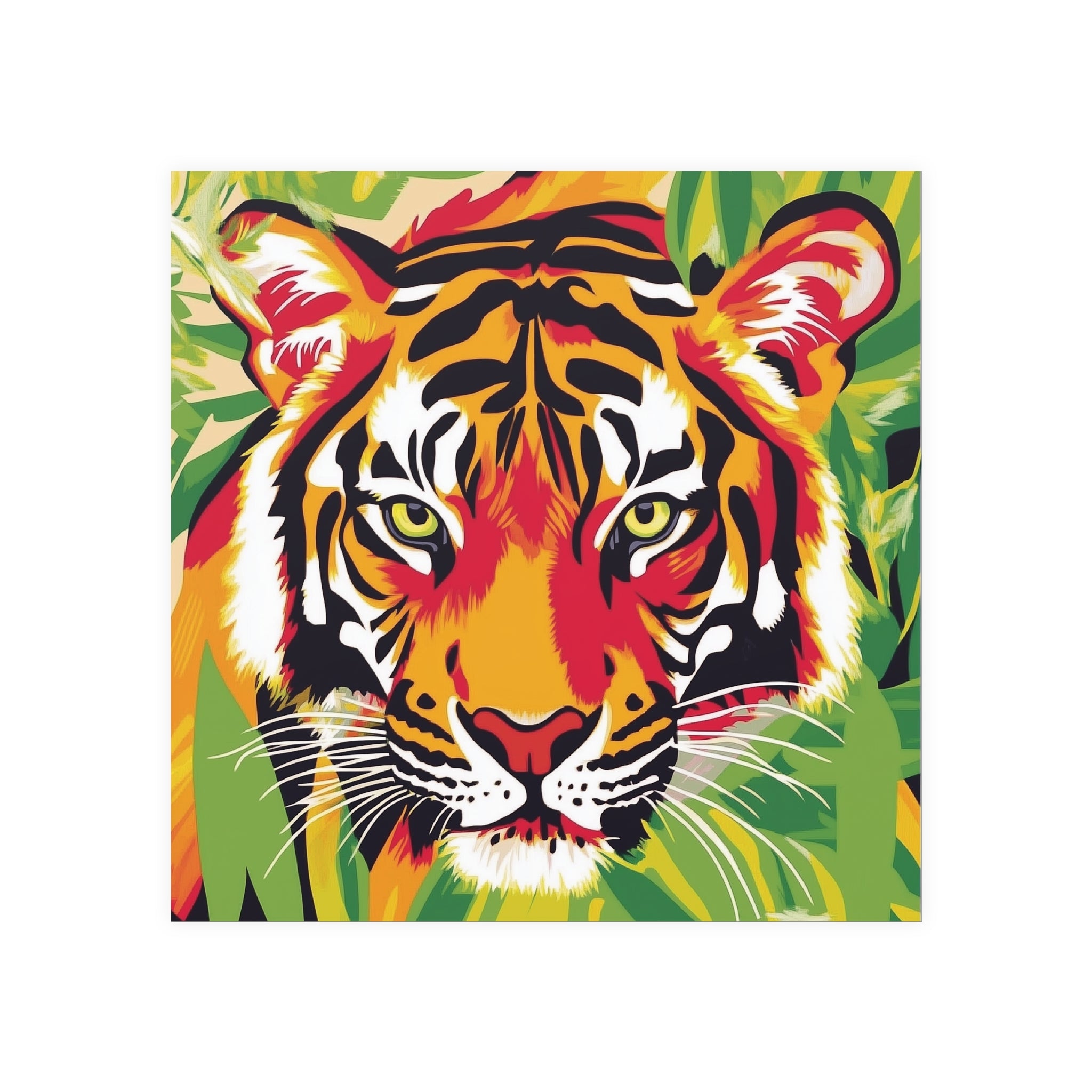 Tiger Face Art Print - Savanna Animal Poster Poster - Blululi